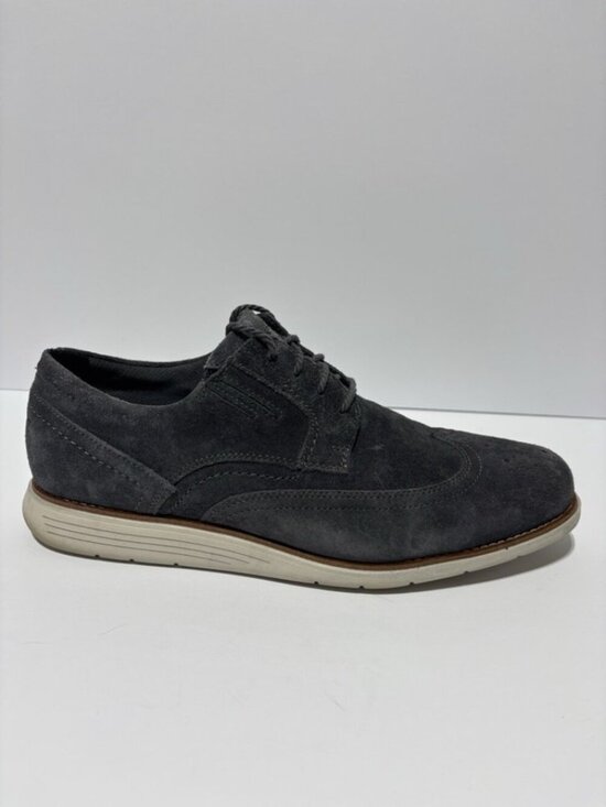 Rockport Men’s Total Motion Sport Wingtip Oxford Gray, Size 10 Wide